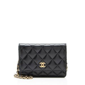 Chanel Lambskin Romance Mini Wallet on Chain